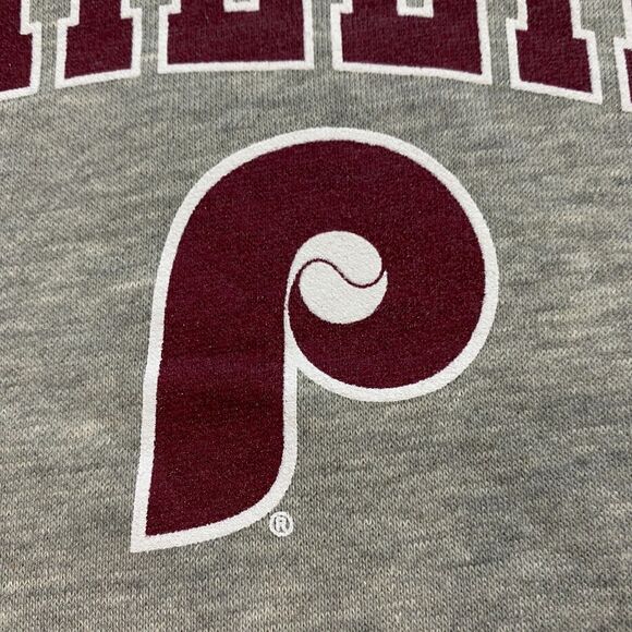 Philadelphia Phillies Retro Arch Logo New Era Hoodie Womens X-Large XL Gray MLB - Picture 4 of 16